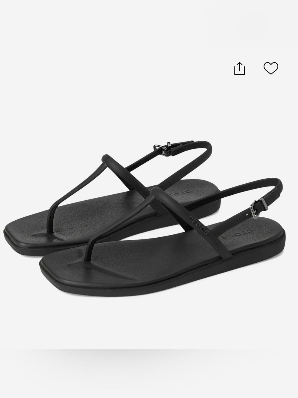 Crocs Miami Thong Sandal women’s 4US black worn 1X